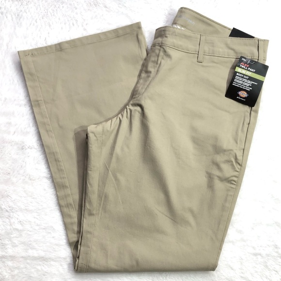 Dickies Slim Fit Boot Cut Twill Pants - Picture 1 of 10